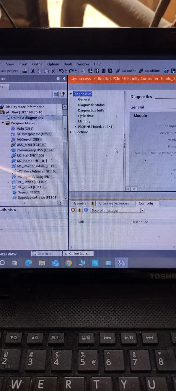 Kompilacja i wgrywanie programu PLC Siemens - sterowanie PLC Łódź i okolice