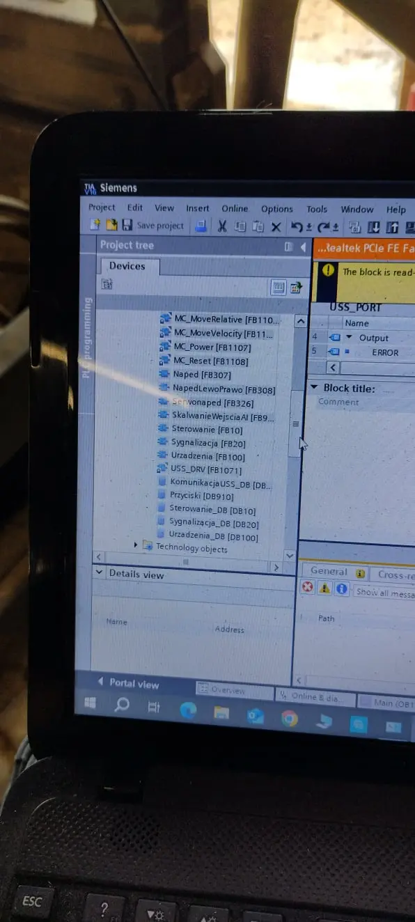 programowanie PLC maszyny TRAK, rozbudowa funkcjonalności - Serwis maszyn łódź – naprawa maszyn łódź – naprawa maszyn przemysłowych – automatyka przemysłowa